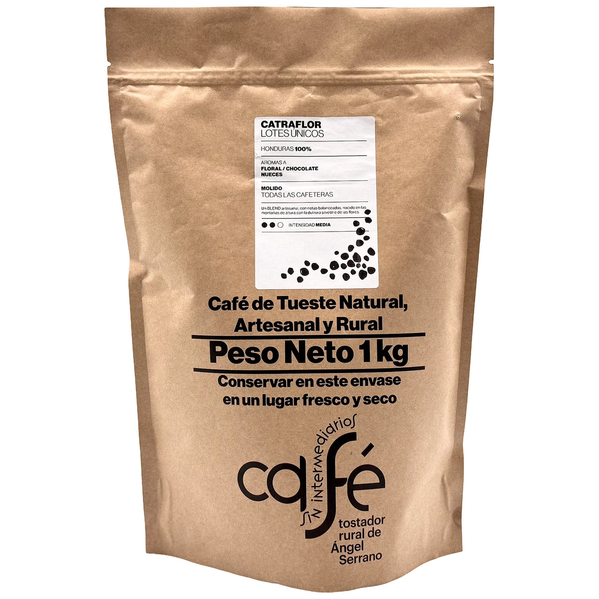 CAFFÈ SENZA INTERMEDIARI - 100% Honduras - CatraFlor - Ideale con latte o solo - Intensità di sapore media - Tostato e confezionato fresco - 1Kg o 500g Macinato per macchine da caffè multiuso