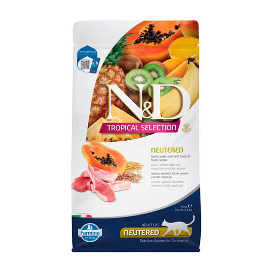 Alimento per gatti sterilizzati Farmina N&D Ancestral Grain Tropical Selection con agnello