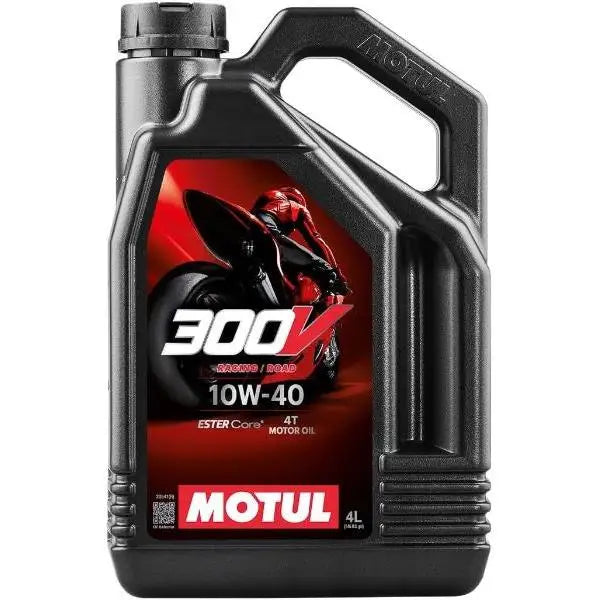 MOTUL 300V 10W40 4T FACTORY LINE ROAD Lubrificante per motore. Special 4T sviluppato per prototipi e motociclette da serie ad alte prestazioni.
Contenitore da 4 litri.