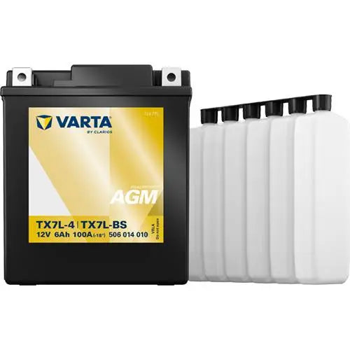 VARTA YTX7L-BS 12V 6AH 100A
POWERSPORTS AGM 506 014 010
Misure:
Lunghezza 114 mm
Larghezza 71 mm
Altezza 131 mm