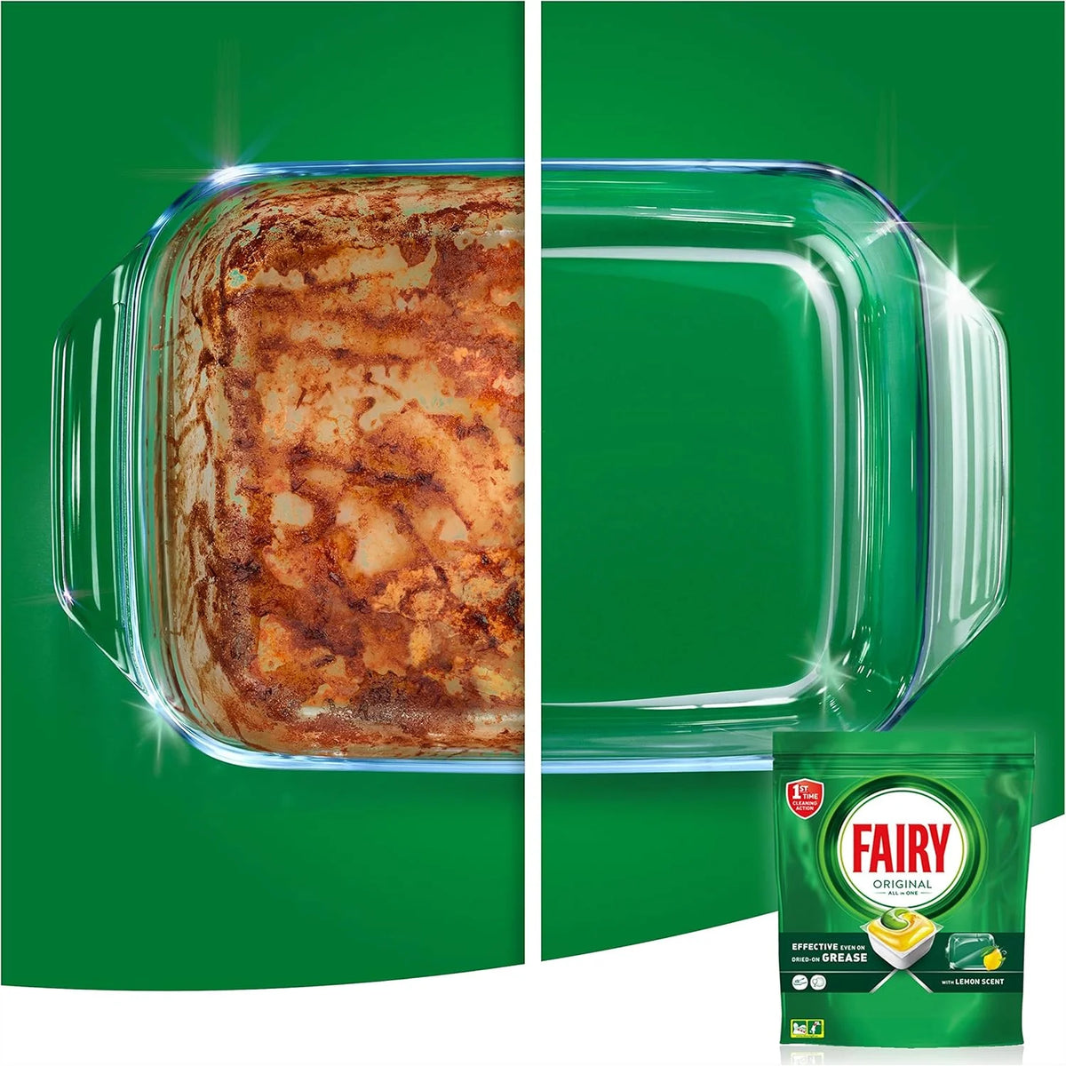 Fairy Original Capsule per Lavastoviglie All-in-One, Limone, 205 Capsule, Efficace Anche su Grassi Secchi
