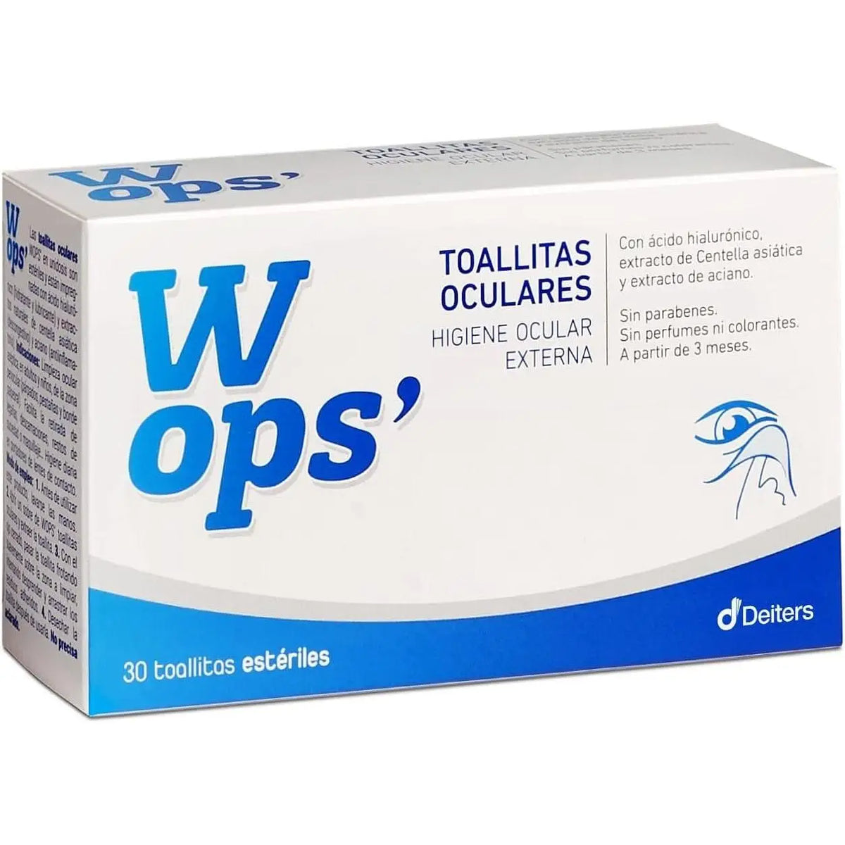 Salviette Sterili per Occhi Wops 30 Unità