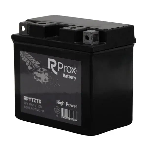 YTZ7S AGM Batteria per Moto ad Alta Potenza 12V 6Ah 130A. Massima Potenza di Avviamento. Batteria RC Prox Prodotta in Europa.