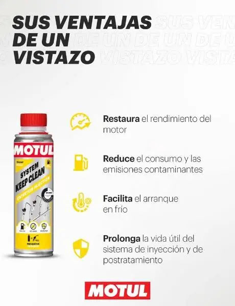 MOTUL ANTI-FUMO DIESEL
Pulitore per iniettori e sistemi diesel
Additivo per la pulizia preventiva da aggiungere al carburante diesel
Contenitore da 300 ml