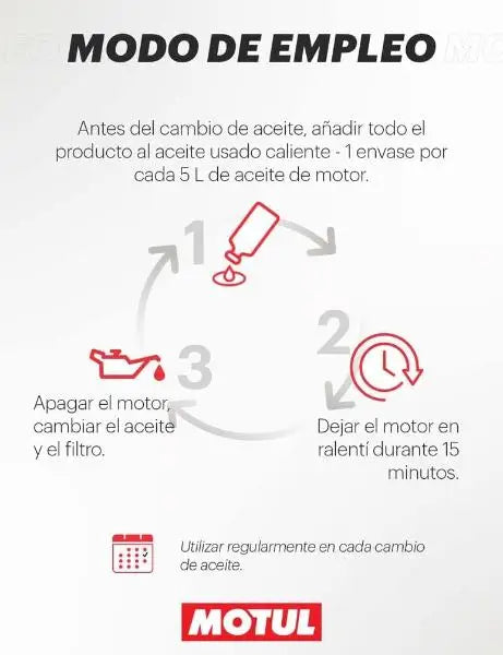 MOTUL FLUSH PER MOTORE AUTO
Additivo detergente per motore da aggiungere all'olio motore prima
cambio
Per motori a benzina e diesel
Contenitore da 300 ml