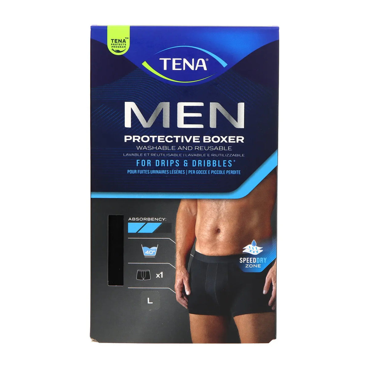 Tena Men Boxer Nero Lavabile T/l 1u