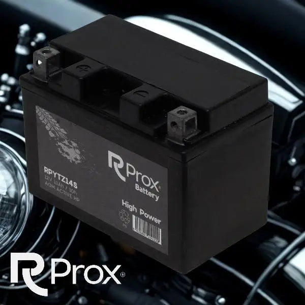 YTZ14S AGM Batteria per Moto ad Alta Potenza 12V 11,2Ah 230Amp. Massima Potenza di Avviamento. Batteria RC Prox Prodotta in Europa.