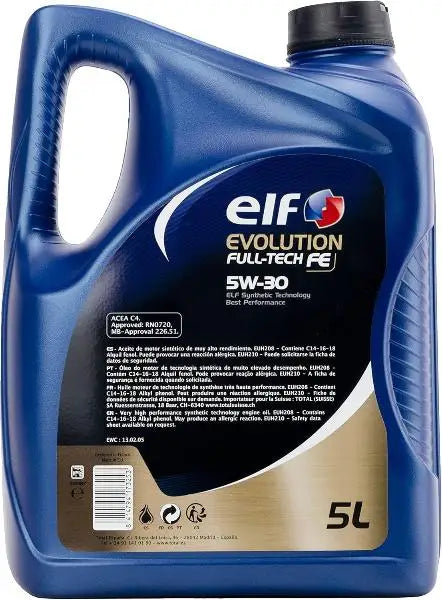 ELF 5W30 FULLTECH FE Lubrificante per Motore 5 Litri.