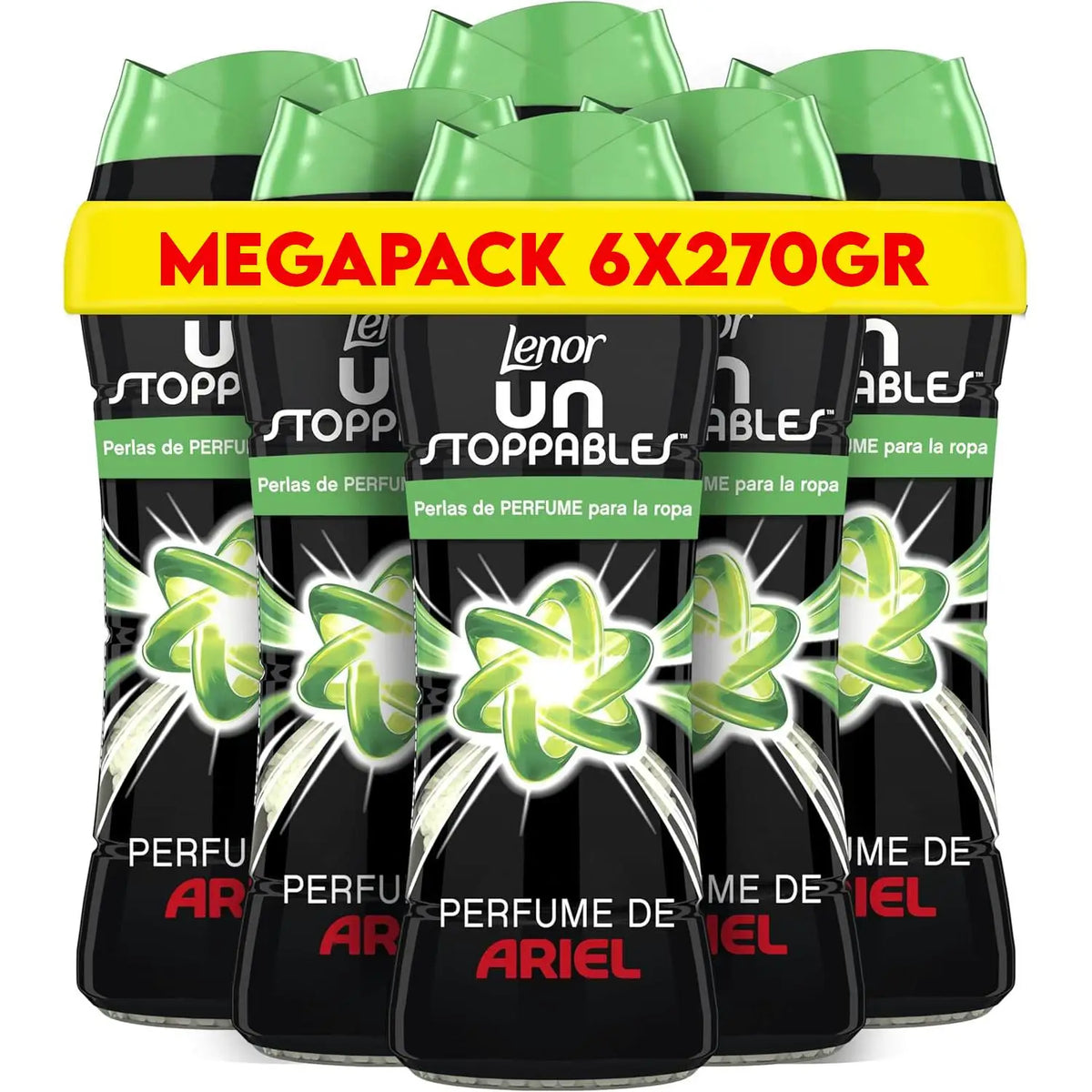 Confezione Lenor Unstoppables ARIEL Perle Profumate per il Bucato - 6X270GR - Ammorbidente per Vestiti