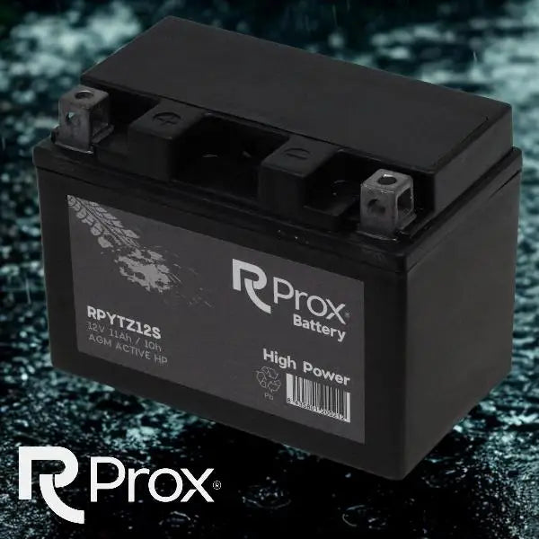 YTZ12S AGM Batteria per Moto ad Alta Potenza 12V 11Ah 210Amp. Massima Potenza di Avviamento. Batteria RC Prox Produzione Europea.