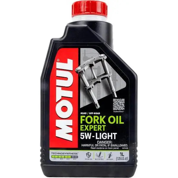 MOTUL OLIO FORCELLA EXPERT LIGHT 5W
Fluido idraulico per tutti i tipi di forche telescopiche.
Tecnosintesi ®
luce
Contenitore da 1 litro.
