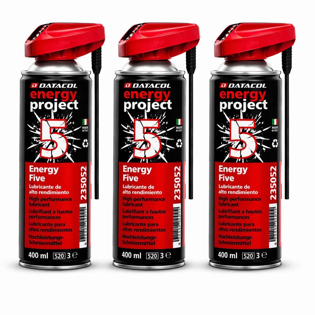 Datacol Lubrificante Spray Multiuso 5-in-1, ad Alte Prestazioni e Lunga Durata, Sciogli-grippa Universale, Rimuove la Ruggine e Protegge dalla Corrosione, 400 ml