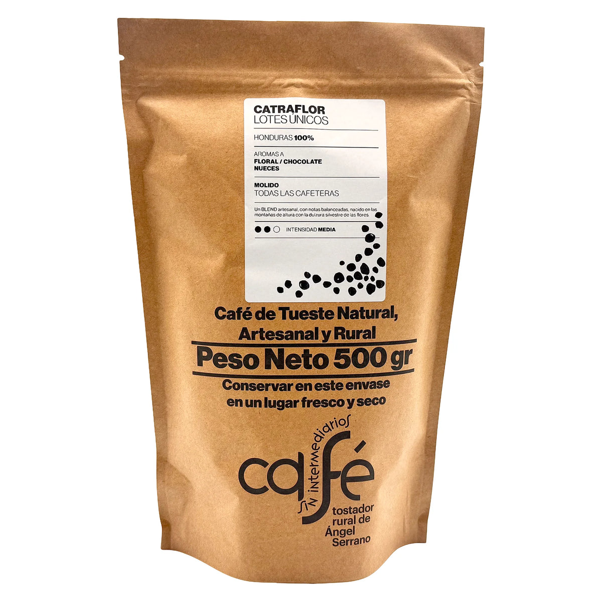 CAFFÈ SENZA INTERMEDIARI - 100% Honduras - CatraFlor - Ideale con latte o solo - Intensità di sapore media - Tostato e confezionato fresco - 1Kg o 500g Macinato per macchine da caffè multiuso