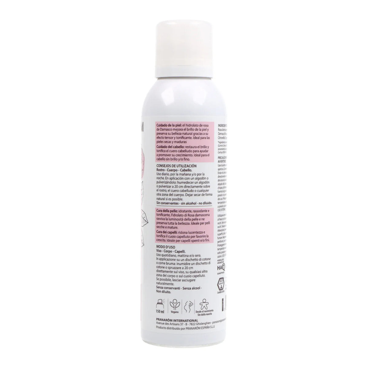 Pranarom Idrolato di Rosa Damascena Biologica 150ml