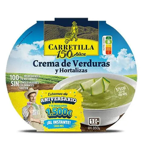 Freccia per verdure e panna 7 unità da 350 GR, piatti pronti in 1 minuto, con ingredienti naturali e senza aggiunta di conservanti, non necessita di freddo per la conservazione, contenitore per microonde.
