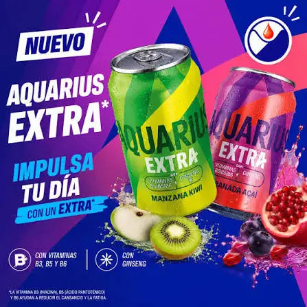 Aquarius Extra Granada Açaí, NUOVA Bevanda a Basso Contenuto Calorico, 24x330 ml