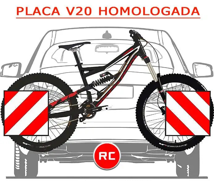 Piastra flessibile in ABS V20. Portabici speciale e carico in uscita. 50 x 50 cm APPROVATO. con protezione anti-graffio.