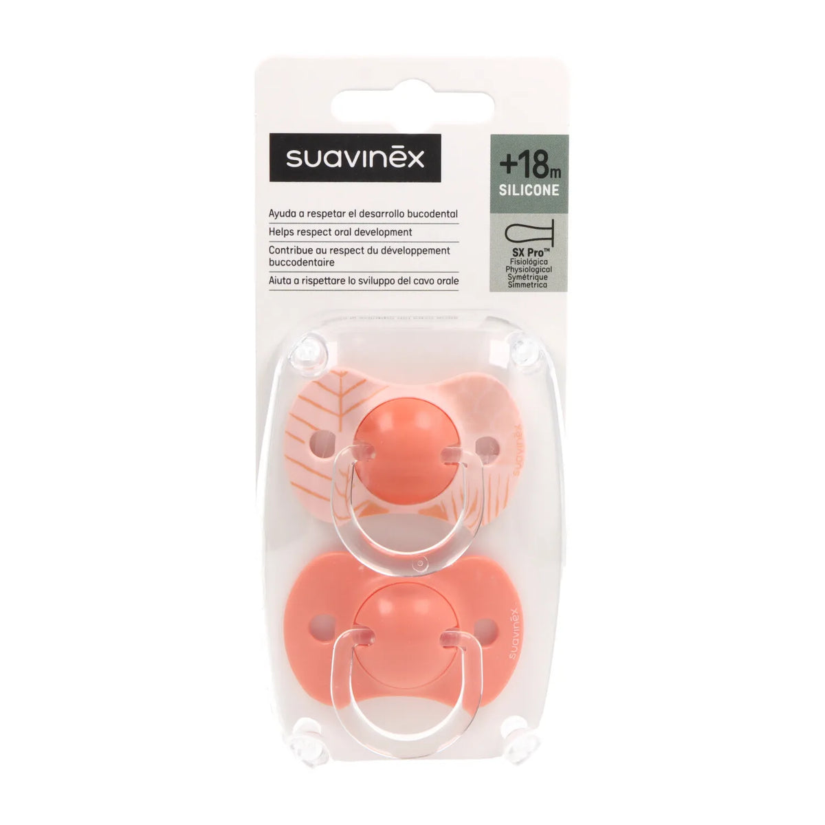 Ciuccio fisiologico in silicone Suavinex Sx Pro +18m X2