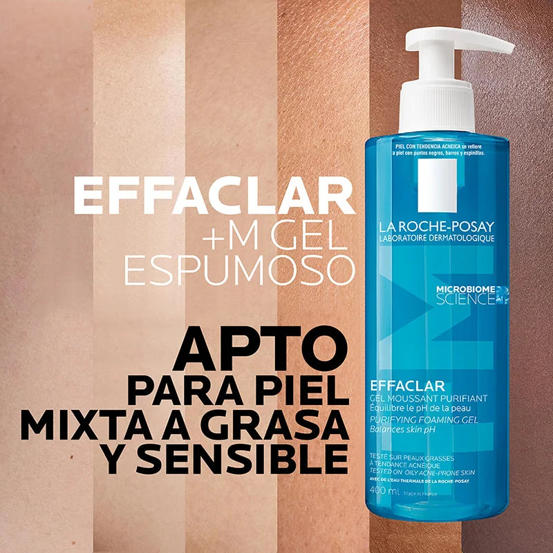 La Roche-Posay Effaclar +M Detergente Purificante Pacco Risparmio 2 unità 800 ml Detergente per Pelle Grassa