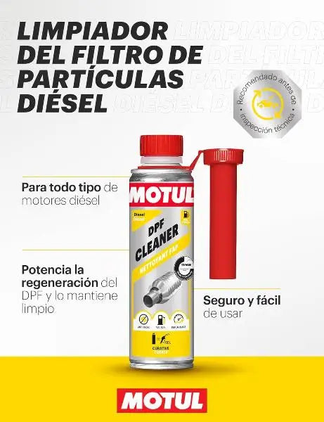 MOTUL DPF CLEANER DIESEL Additivo detergente per DPF diesel da aggiungere al carburante diesel Contenitore da 300 ml