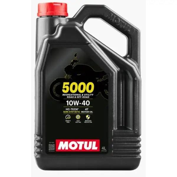 MOTUL 5000 10W-40 4T
Lubrificante per motori a 4 tempi di motociclette.
HC–TECH ® – Semisintetico
Tecnologia HC-TECH ®
Contenitore da 4 litri.
