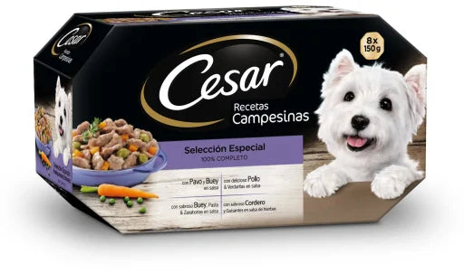 Cesar Cibo Umido per Cani Multipack Ricette Contadine in Salsa - 8x150 gr