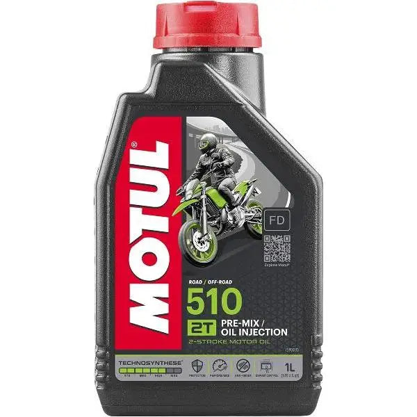 MOTUL 510 2T
Lubrificante per motori a 2 tempi
Grasso separato o pre-miscelato
Tecnosintesi ®
Contenitore da 1 litro.