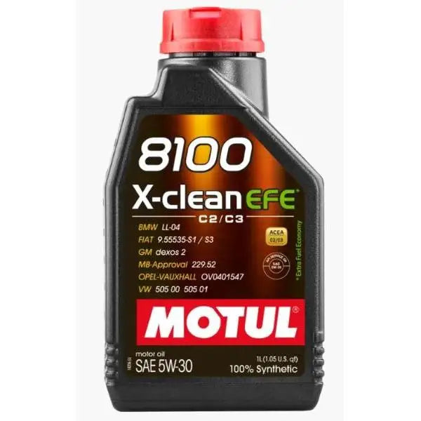 MOTUL 8100 X-CLEAN EFE 5W-30
Olio lubrificante per motori a benzina e diesel - Euro 4, 5 e 6
100% sintetico
Contenitore da 1 litro.