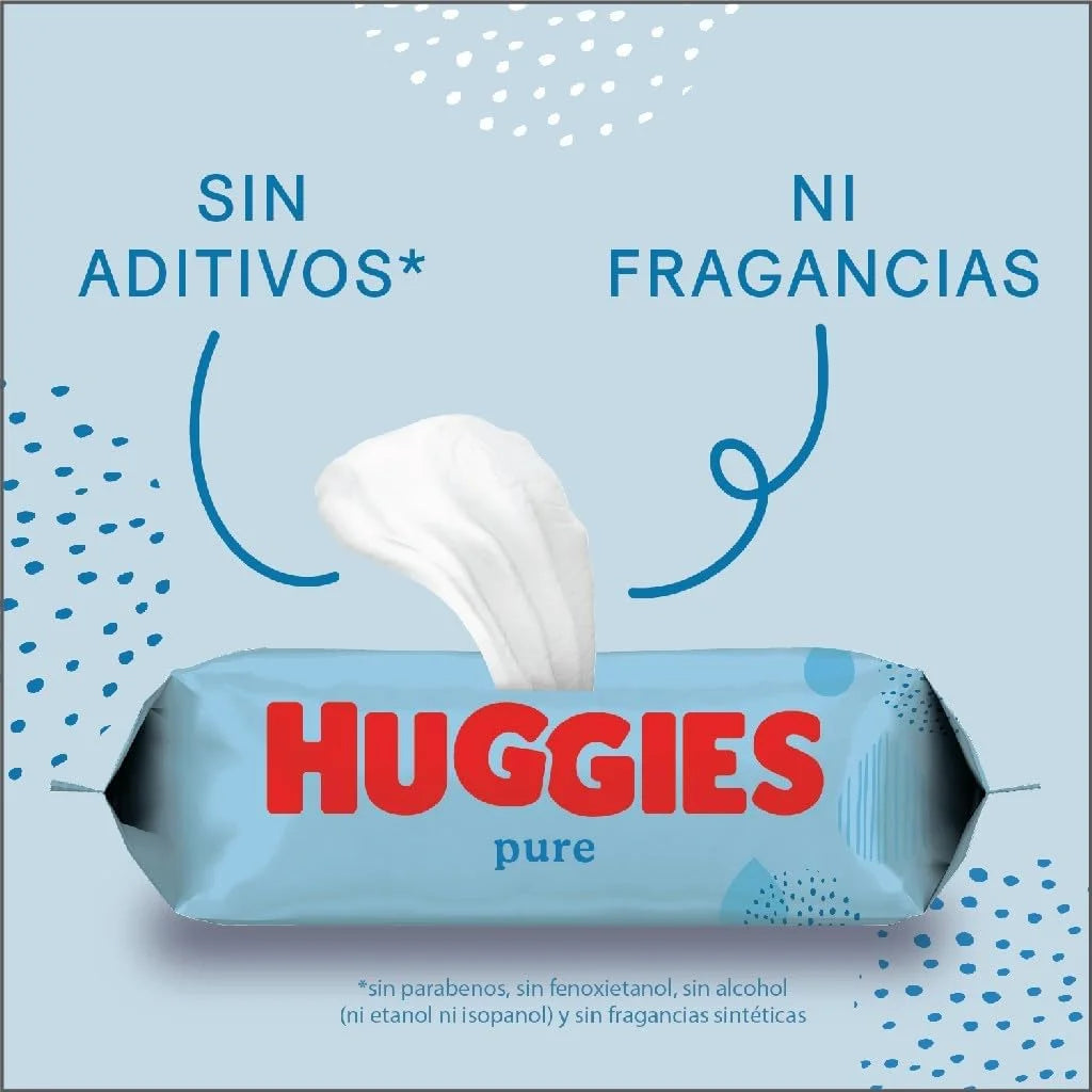 Huggies Salviette Pure per Bambini, con Acqua Pura, 10 Confezioni da 56 Unità