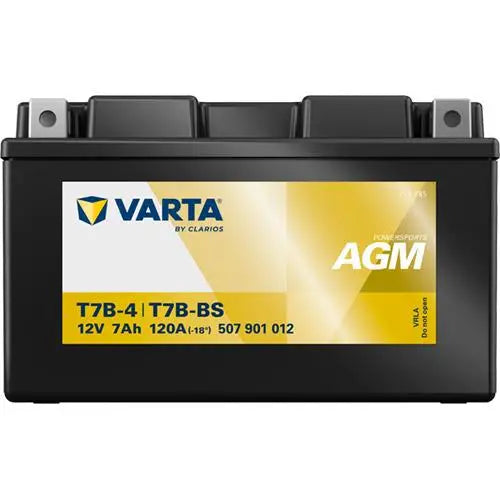 VARTA T7B-BS 7AH 120A +I
POWERSPORTS AGM 507 901 012
Misure:
Lunghezza 150 mm
Larghezza 66 mm
Altezza 94 mm