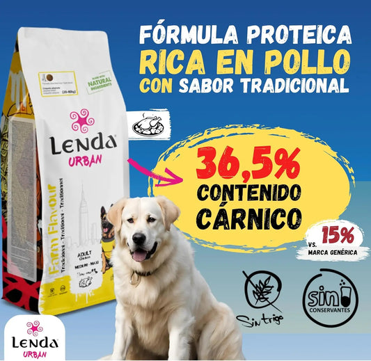 Lenda Urban Farm 15kg - Cibo Naturale per Cani di Taglia Media/Maxi
