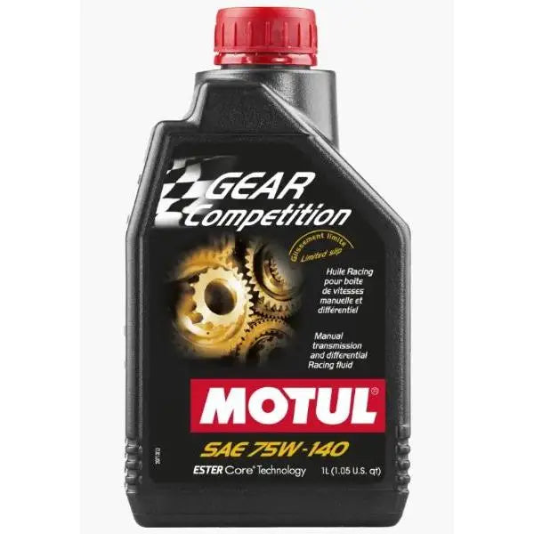 MOTUL GEAR COMPETITION 75W-140
Lubrificante da competizione per ponti differenziali con limitatore di slittamento integrato o meno, all'interno del cambio
Nucleo ESTER ®
Contenitore da 1 litro.