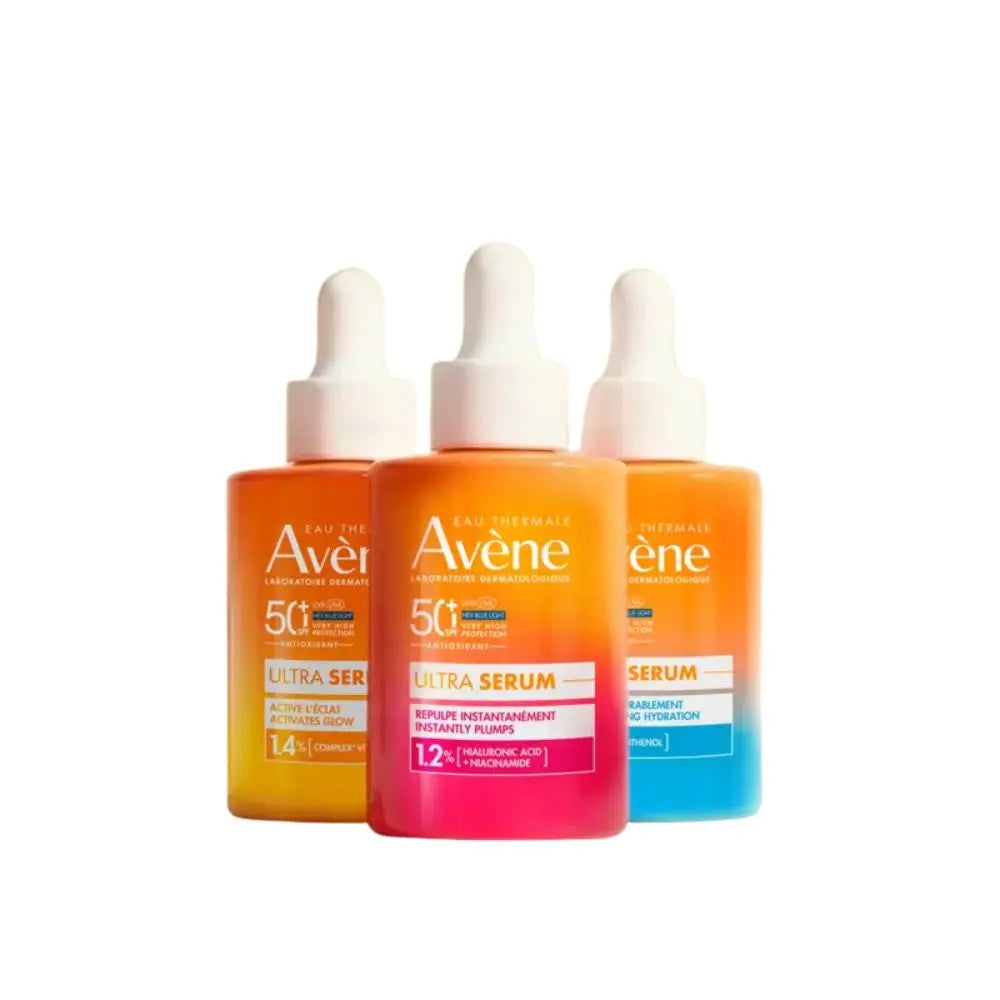 Avène Ultra Sérum SPF50+ 30 ml | Siero solare viso idratante quotidiano, texture ultra-leggera, alta protezione UVB/UVA/HEV contro la luce blu per pelli sensibili