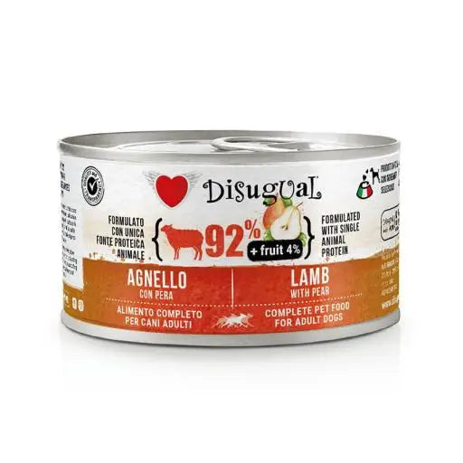 Disugual Cibo Umido Agnello con Pera per Cani Adulti - 400 GR