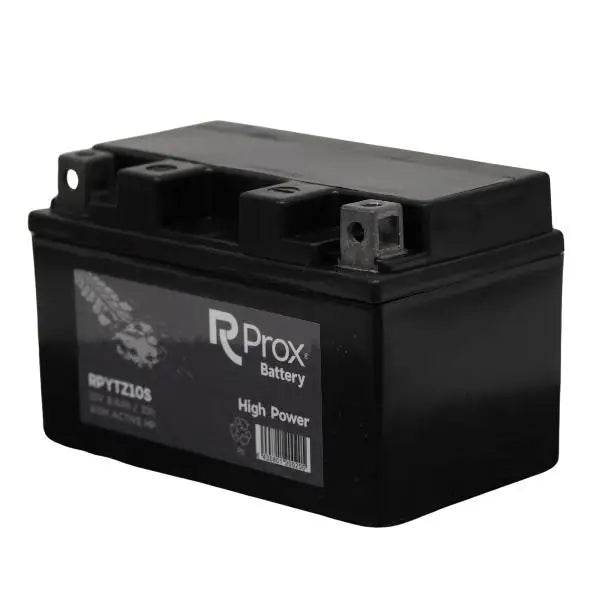 YTZ10S AGM Batteria per Moto ad Alta Potenza 12V 8,6Ah 190Amp. Massima Potenza di Avviamento. Batteria RC Prox Prodotta in Europa.