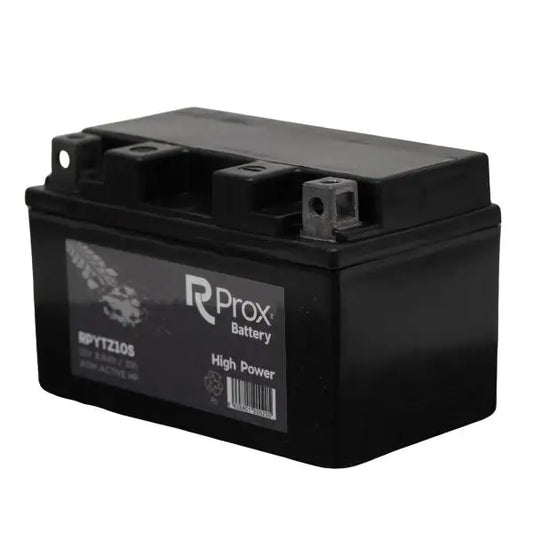 YTZ10S AGM Batteria per Moto ad Alta Potenza 12V 8,6Ah 190Amp. Massima Potenza di Avviamento. Batteria RC Prox Prodotta in Europa.