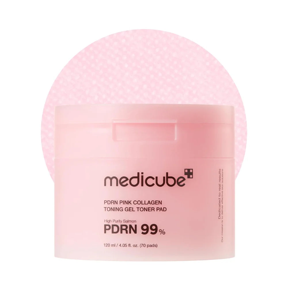 Medicube - PDRN Pink Collagen Toning Gel Pad con niacinamide e centella per idratare la pelle 70 unità