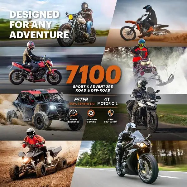 Motul 7100 10W60 4T
Lubrificante per moto ad alte prestazioni. 100% Sintetico - Esteri.
Contenitore da 1 litro.