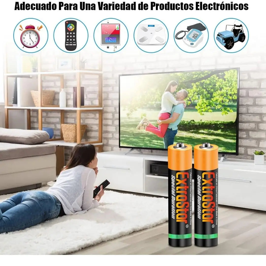 Pile AA e AAA Extrastar da 1,5 V, confezione risparmio da 24, 48 e 60 pezzi. Senza mercurio, non tossiche, adatte a molti dispositivi elettronici e giocattoli. Lunga durata, formato economico famiglia, disponibili due formati