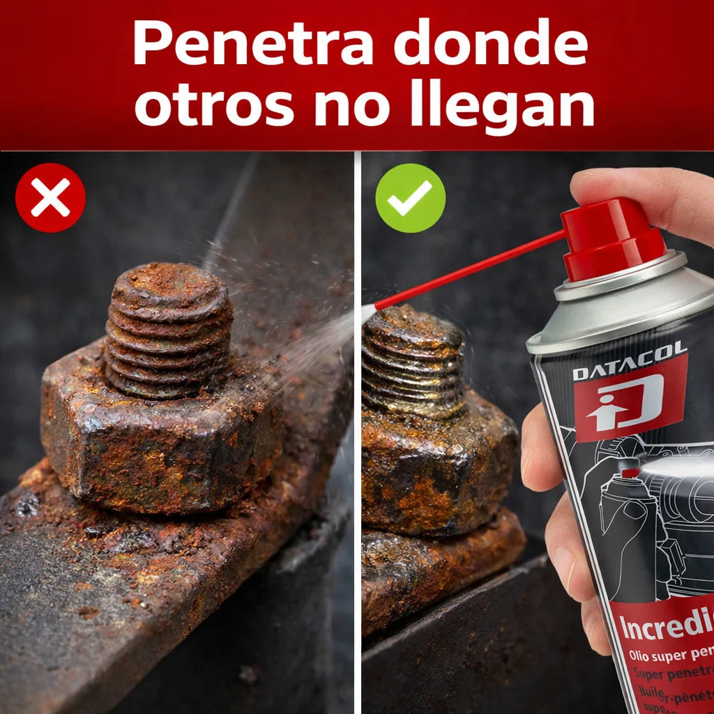 Incredibile Spray Penetrante Professionale DATACOL 400ml – Lubrificante per Viti Arrugginite e Parti Bloccate - 5 in 1