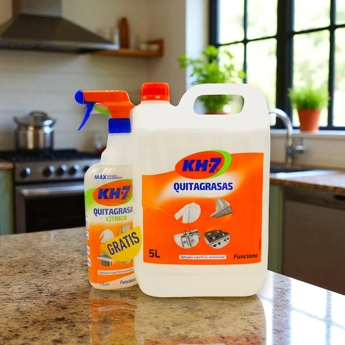 KH-7 Professional Grease Remover Combo - Sgrassatore consigliato per superfici alimentari.