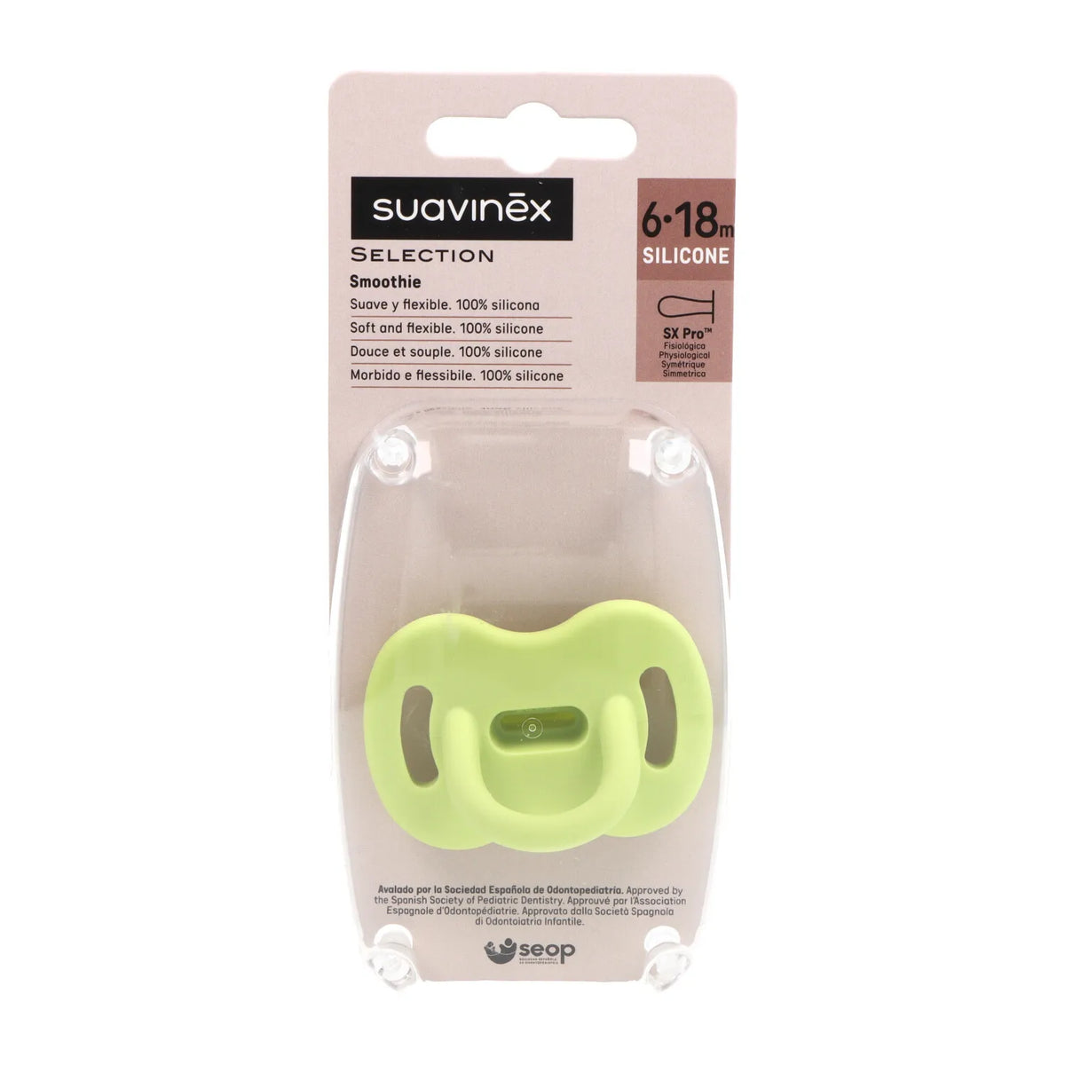 Suavinex Succhietto Fisiologico in Silicone Smoothie 6-18m