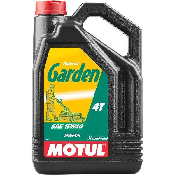 Motul GARDEN 4T 15W-40
Lubrificante per motori da giardinaggio a 4 tempi
Motori a benzina e diesel
SAE 15 W–40
Contenitore da 5 litri
