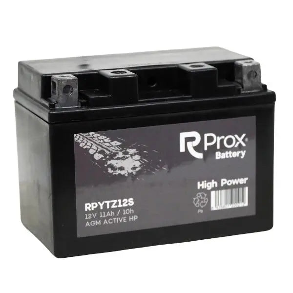 YTZ12S AGM Batteria per Moto ad Alta Potenza 12V 11Ah 210Amp. Massima Potenza di Avviamento. Batteria RC Prox Produzione Europea.