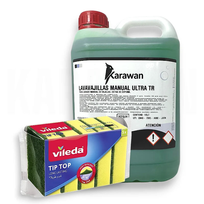 Ultra TR Detergente per Lavastoviglie Potere Sgrassante, Uso Professionale e Domestico 5 Litri + Regalo