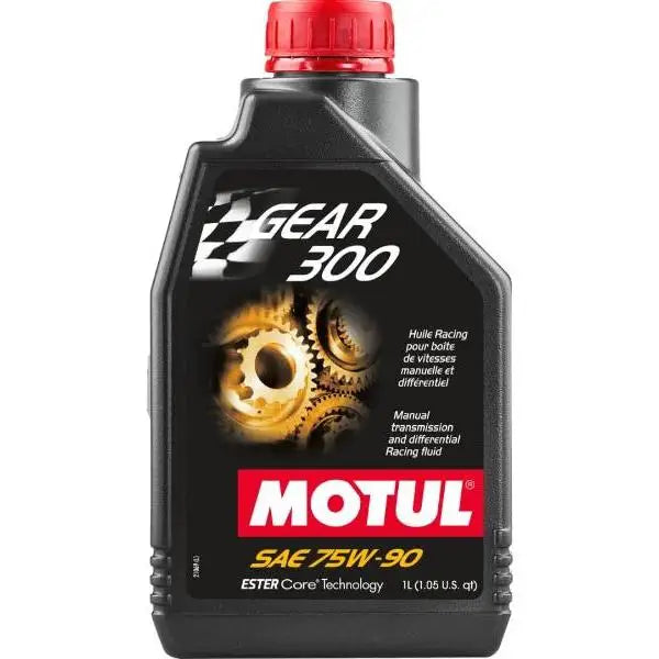 MOTUL GEAR 300 75W-90
Lubrificante da competizione per cambi e differenziali
Nucleo ESTER ®
Contenitore da 1 litro.