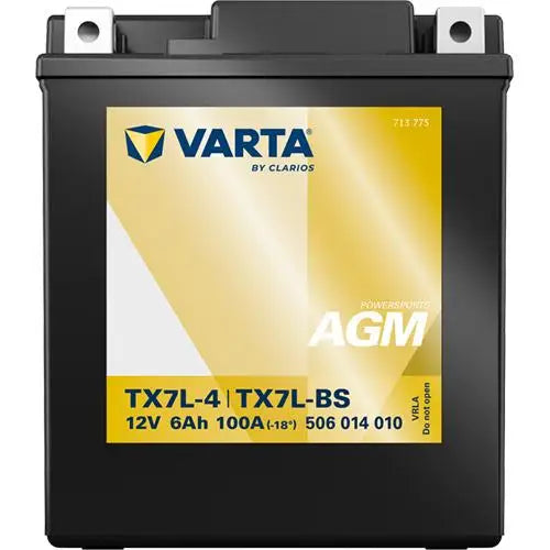 VARTA YTX7L-BS 12V 6AH 100A
POWERSPORTS AGM 506 014 010
Misure:
Lunghezza 114 mm
Larghezza 71 mm
Altezza 131 mm