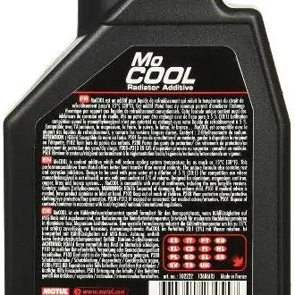 MOTUL MOCool
Additivo per il raffreddamento del motore
Riduce la temperatura del motore fino a 15 ° C (30 ° F)
Migliora lo scambio termico
Liquido refrigerante concentrato
Contenitore da mezzo litro.