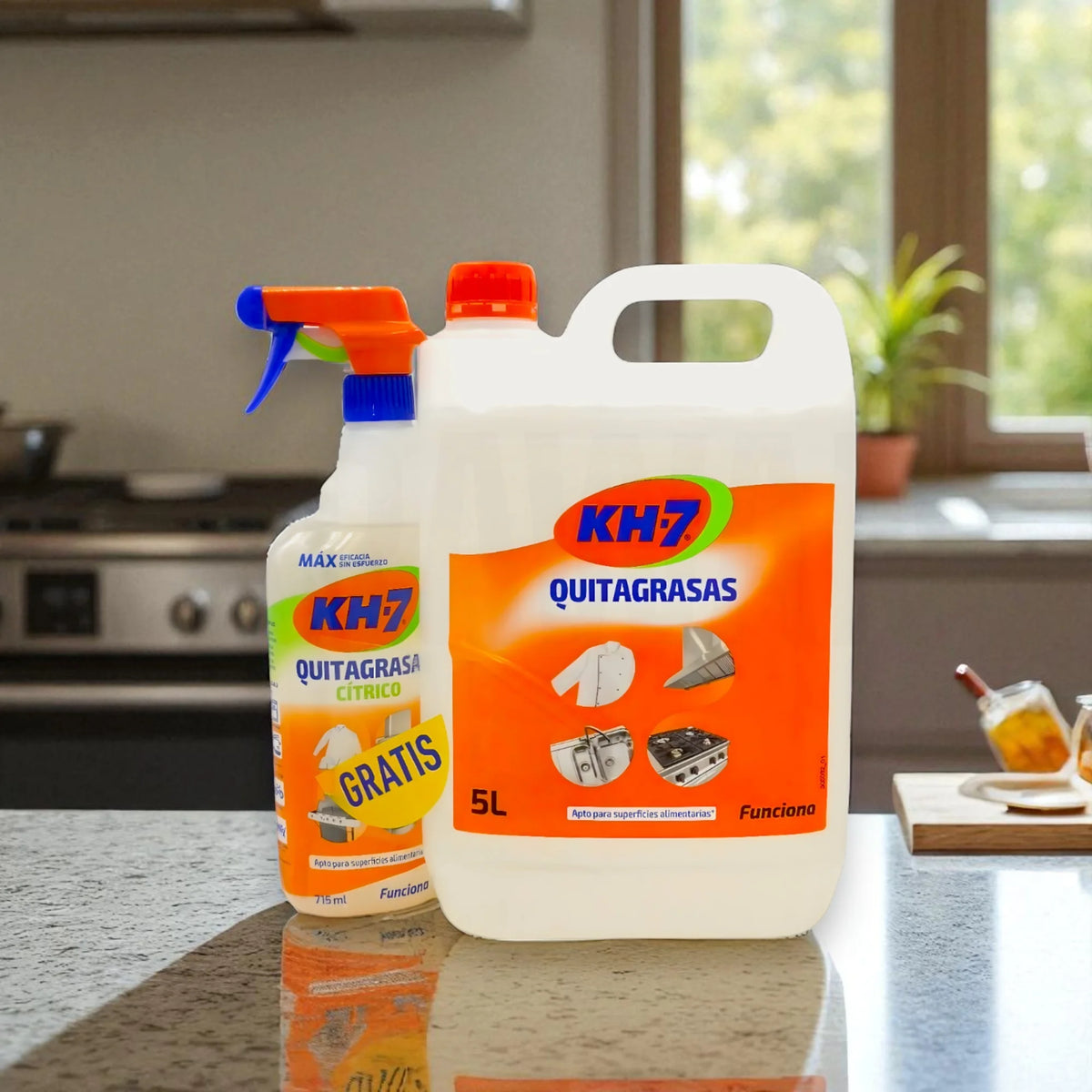 KH-7 Professional Grease Remover Combo - Sgrassatore consigliato per superfici alimentari.