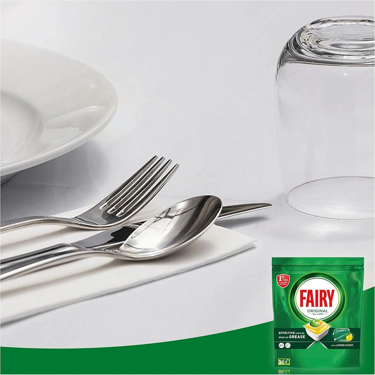 Fairy Original Capsule per Lavastoviglie All-in-One, Limone, 205 Capsule, Efficace Anche su Grassi Secchi